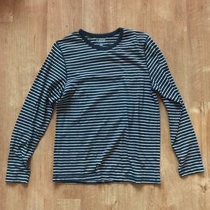 Old Navy navy blue striped L/S